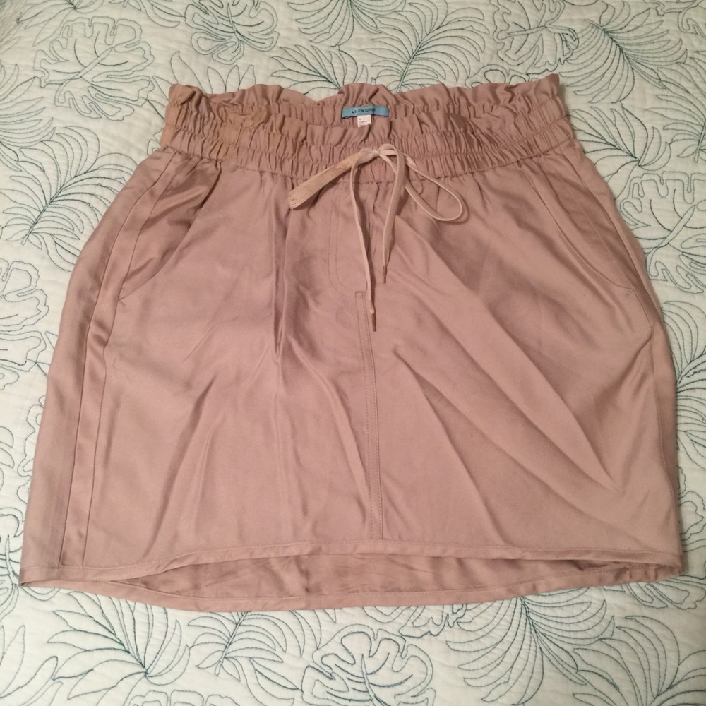 Anthropologie Leifnotes Beige Drawstring Skirt - Picture 1 of 3
